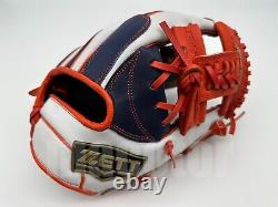 Japon Zett Special Pro Order 11.5 Infield Baseball Gants Marine Orange H-web Rht