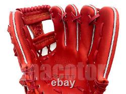 Japon Zett Special Pro Order 11.5 Infield Gants De Baseball Rouge H-web Rht Gift