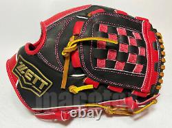 Japon Zett Special Pro Order 11.75 Infield Baseball Gants Rouge Noir Rht Genda
