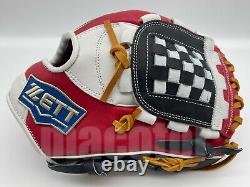 Japon Zett Special Pro Order 12 Infield Baseball Gants Noir Rouge Blanc Rht Ss