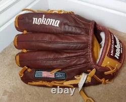 Lignée de sang Nokona Pro Elite 11.25 Baseball d'infieled, Nwot. Rht, Fabriqué aux États-Unis