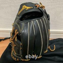 Mizuno Pro Glove Baseball Infielder Black Pour Lancer À Droite Avec L'affaire Officielle