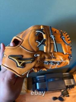Mizuno Pro d’occasion 11,5 pouces Infield orange HAGA Japon cuir KIP