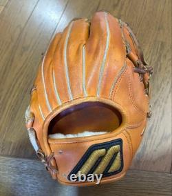 Mizuno pro 11.5 Infield Droit Orange fabriqué au Japon Étiquette Rare Vintage
