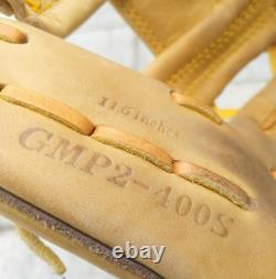 Mizuno pro 11,5 pouces Infield Droit Camel GMP2-400S Modèle Fait Main