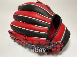 Nouveau Hi-gold Pro Order 11.5 Infield Baseball Gants Rouge Noir H-web Rht Japon