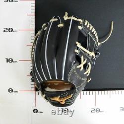 Nouveau Mizuno pro 11.25 Infield Droit Noir Commande Personnalisée HAGA Japon