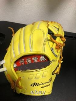 Nouveau Mizuno pro 11.5 Infield Droit Jaune Commande Personnalisée HAGA Japon