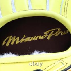 Nouveau Mizuno pro 11.5 Infield Droit Jaune Commande Spéciale Cuir Kip HAGA Japon