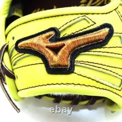 Nouveau Mizuno pro 11.5 Infield Droit Jaune Commande Spéciale Cuir Kip HAGA Japon