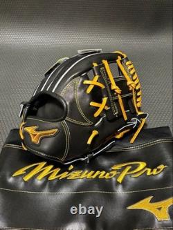 Nouveau gant de baseball Mizuno Pro 11,5 po pour l’infield, droitier, noir 1AJGH30003