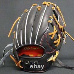 Nouveau gant de baseball Mizuno Pro 11,5 pouces pour l’infield, droitier, noir, commande personnalisée HAGA Japon