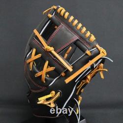 Nouveau gant de baseball Mizuno Pro 11,5 pouces pour l’infield, droitier, noir, commande personnalisée HAGA Japon