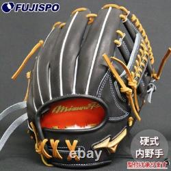 Nouveau gant de baseball Mizuno Pro 11,5 pouces pour le champ intérieur, droitier, noir, commande personnalisée HAGA Japon