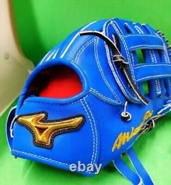 Nouveau gant de baseball Mizuno pro 11,75 pouces infield droit bleu commande spéciale HAGA Japon