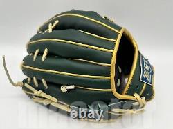 Nouveau gant de baseball ZETT Pro Model 12 Infield vert or RHT NPB Japon