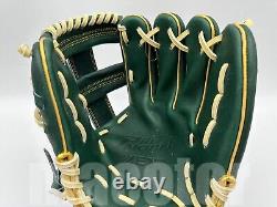 Nouveau gant de baseball ZETT Pro Model 12 Infield vert or RHT NPB Japon