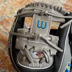 Nouveau gant de baseball d'arrêt intérieur Wilson A2000 1786SS 11,5 pouces 2022 (WBW100396115) gris