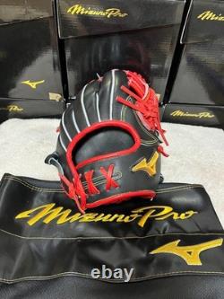 Nouveau gant personnalisé Mizuno pro 11,5 Infield Droit Rouge Noir