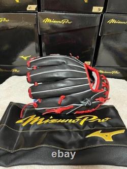 Nouveau gant personnalisé Mizuno pro 11,5 Infield Droit Rouge Noir