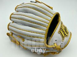 Nouvelle Commande Hi-gold Pro 11.5 Infield Gants De Baseball Pure White Gold H-web Rht