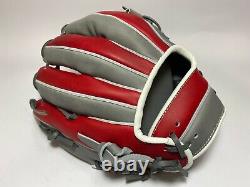 Nouvelle commande de gant de baseball Hi-Gold Pro 11.5 pouces pour l'intérieur, gris rouge, RHT, H-Web, Japon