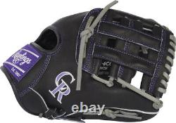 PRO204-6COL-Lancer de la main droite Rawlings Heart of the Hide Baseball des Colorado Rockies