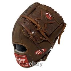 PRO205-9-Lanceur droit Rawlings Timberglaze 11.75 pouces Gant de baseball avec toile fermée