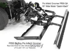 Pro Infield Groomer PR90 BigBoy Montage Direct Quick Attach, Traîneau de Baseball Infield