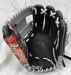 Rawlings Hp204-2bgw 11,5 Heritage Pro Series Gants De Baseball Infield Noir/gray