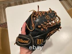Wilson A2000 11,75 11 3/4 Gant de baseball Pro-Stock noir RHT 0K 0TIF Infield