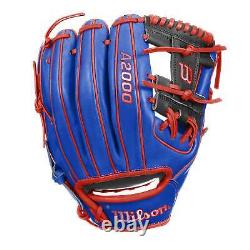 Wilson A2000 1786 11.5 Gant de baseball d'intérieur Royal/Noir/Rouge Main droite