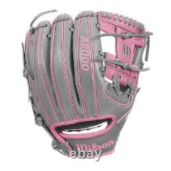 Wilson A2000 1786 11.5 Gant de baseball d'intérieur gris/rose pour droitier