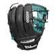 Wilson A2000 1786ss Gant De Baseball D'intérieur 11,5 Po Noir/bleu Sarcelle Pour Droitier