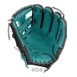 Wilson A2000 1786SS Gant de baseball d'intérieur 11,5 po noir/bleu sarcelle pour droitier