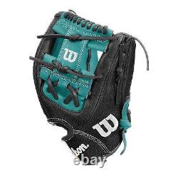 Wilson A2000 1786SS Gant de baseball d'intérieur 11,5 po noir/bleu sarcelle pour droitier