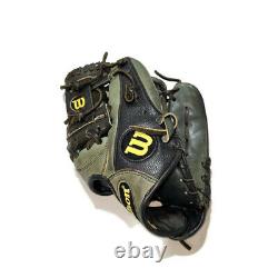 Wilson A2000 Gants De Baseball En Cuir Noir Vert Pro Stock 1787 11.75 Rht Infield