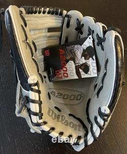 Wilson A2000 TA7 gant de baseball pour intérieur 11,5 po gris noir cuir Pro Stock neuf