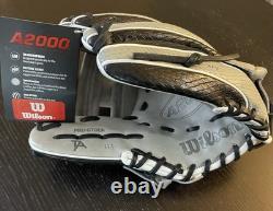 Wilson A2000 TA7 gant de baseball pour intérieur 11,5 po gris noir cuir Pro Stock neuf