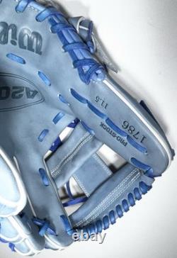 Wilson Autism Speaks A2000 1786 11,5 RHT Gant de baseball Pro Stock bleu pour l’intérieur du terrain