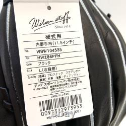 Wilson Staff DUAL joueur de champ intérieur 11,5 RHT noir cuir Pro Stock dur baseball Japon