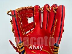 ZETT Gant Spécial Pro Order 12 de Baseball Infield Rouge Marine H-Web DTD Haut NPB